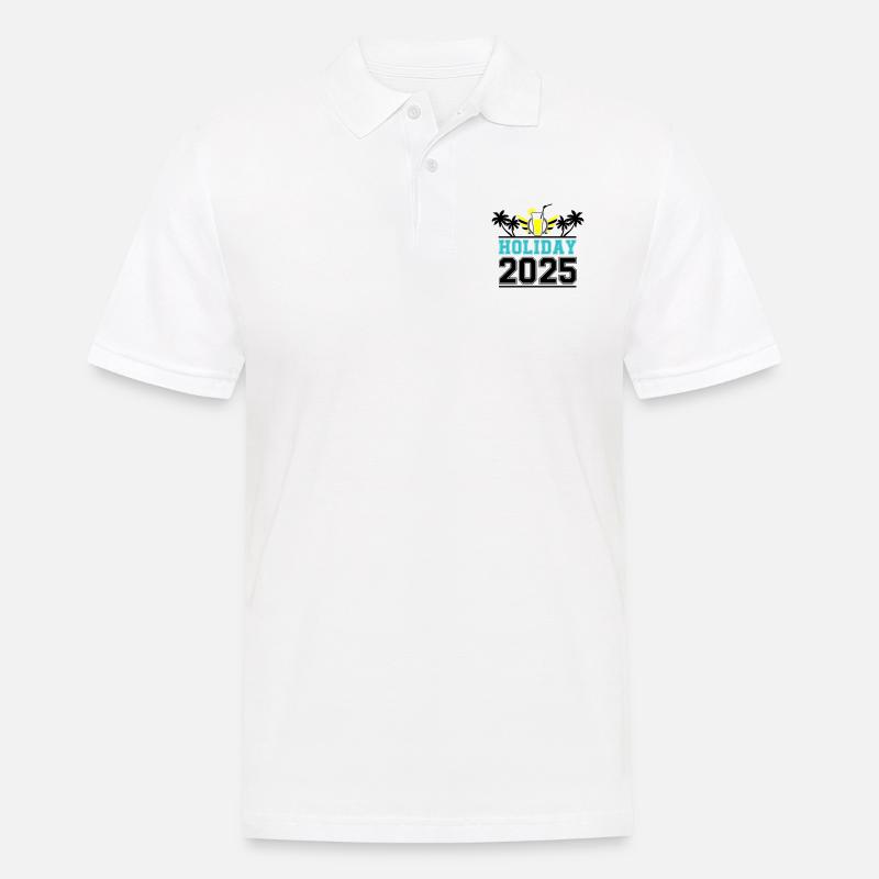 Holiday 2025 - Männer Poloshirt - Weiß