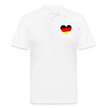 Heart Germany - Männer Poloshirt - Weiß - Vorne - Kai (181cm)