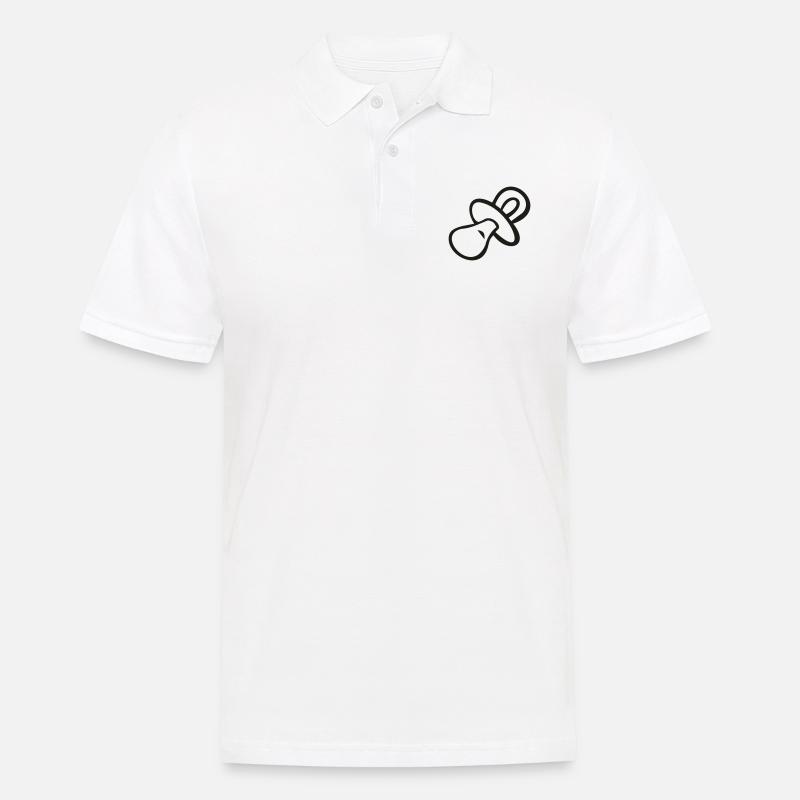 Schnuller - Männer Poloshirt - Weiß