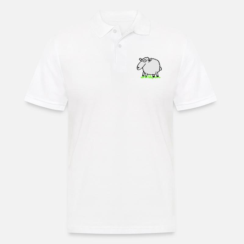 Schaf - Männer Poloshirt - Weiß