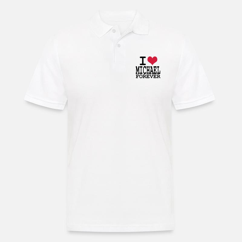 i love michael for ever - Männer Poloshirt - Weiß
