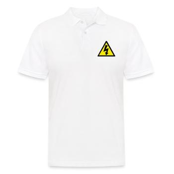Electricity Warning - Men's Polo Shirt - white - Front - Kai (181cm)
