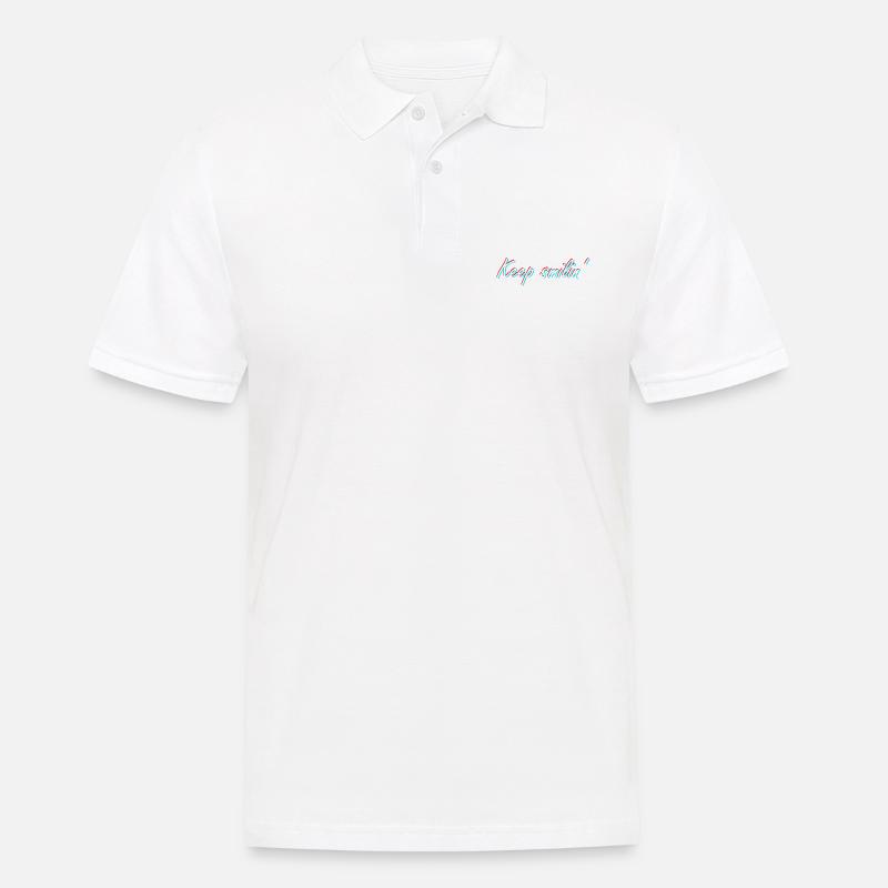 Miata_keep_smilin - Männer Poloshirt - Weiß