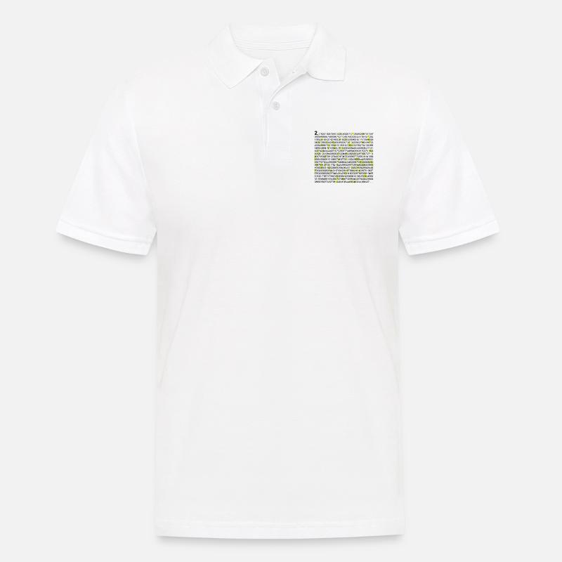 e & pi Eulersche Zahl PI - Männer Poloshirt - Weiß