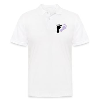 füße - Männer Poloshirt - Weiß - Vorne - Kai (181cm)