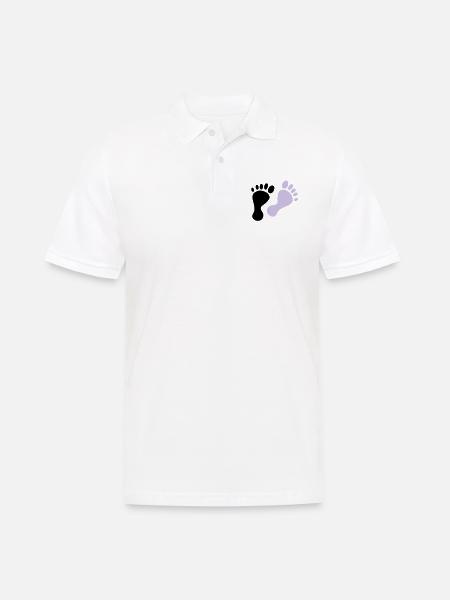 füße - Männer Poloshirt - Weiß