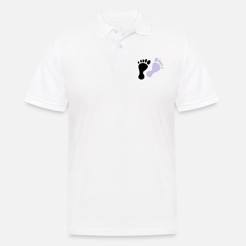 füße - Männer Poloshirt - Weiß