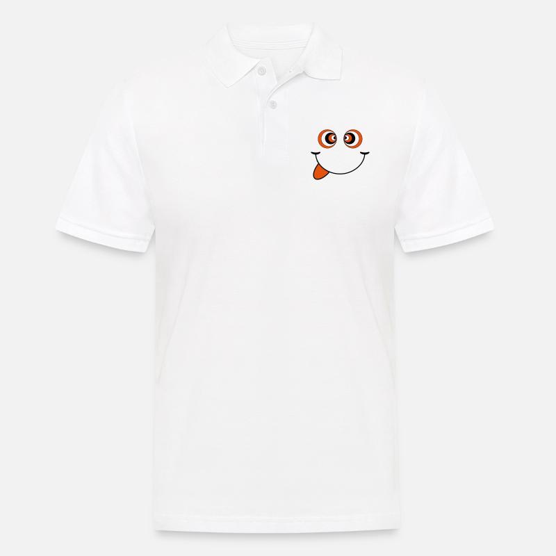 trippy smiley - Men's Polo Shirt - white