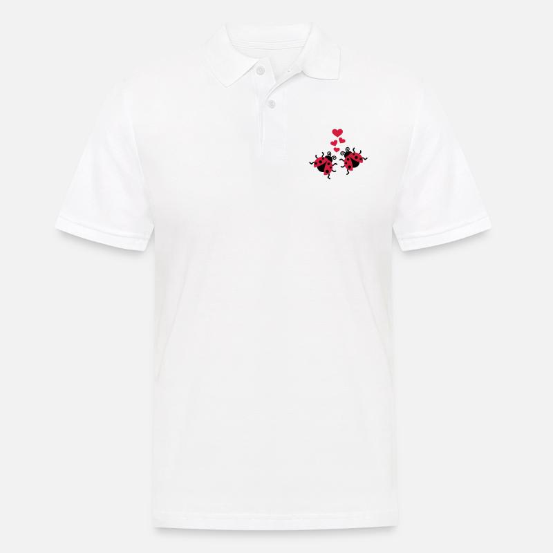 Marienkäfer - Männer Poloshirt - Weiß