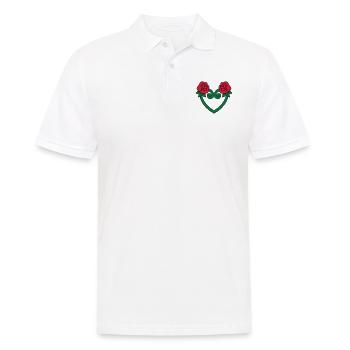 Coeur de fleur de rose 3c - Polo Homme - blanc - Devant - Kai (181cm)