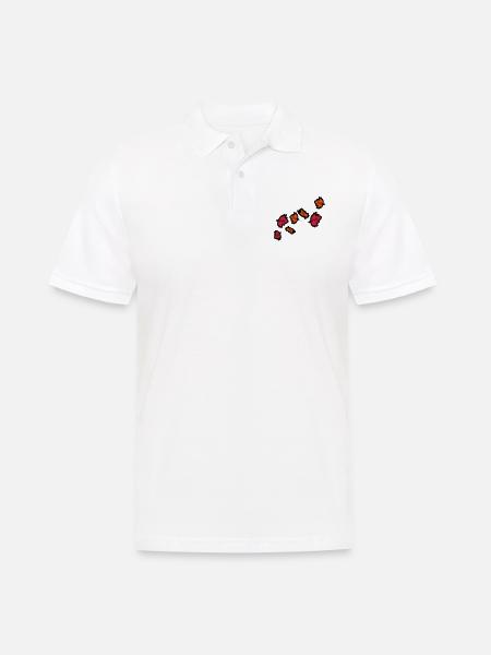Autumn maple leaves - Men's Polo Shirt - white
