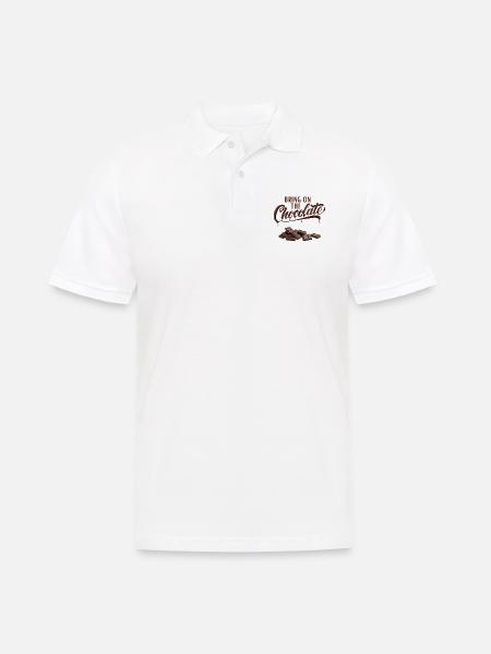 Bring on the Chocolate - Schokoliebe - Men's Polo Shirt - white