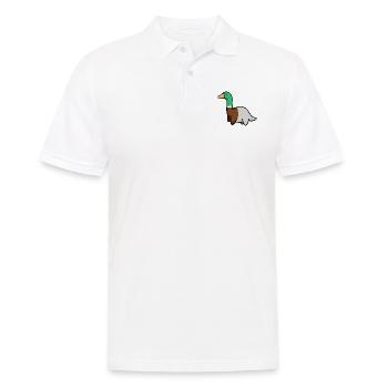 hugadino duck dino, cute dinosaur - Men's Polo Shirt - white - Front - Kai (181cm)