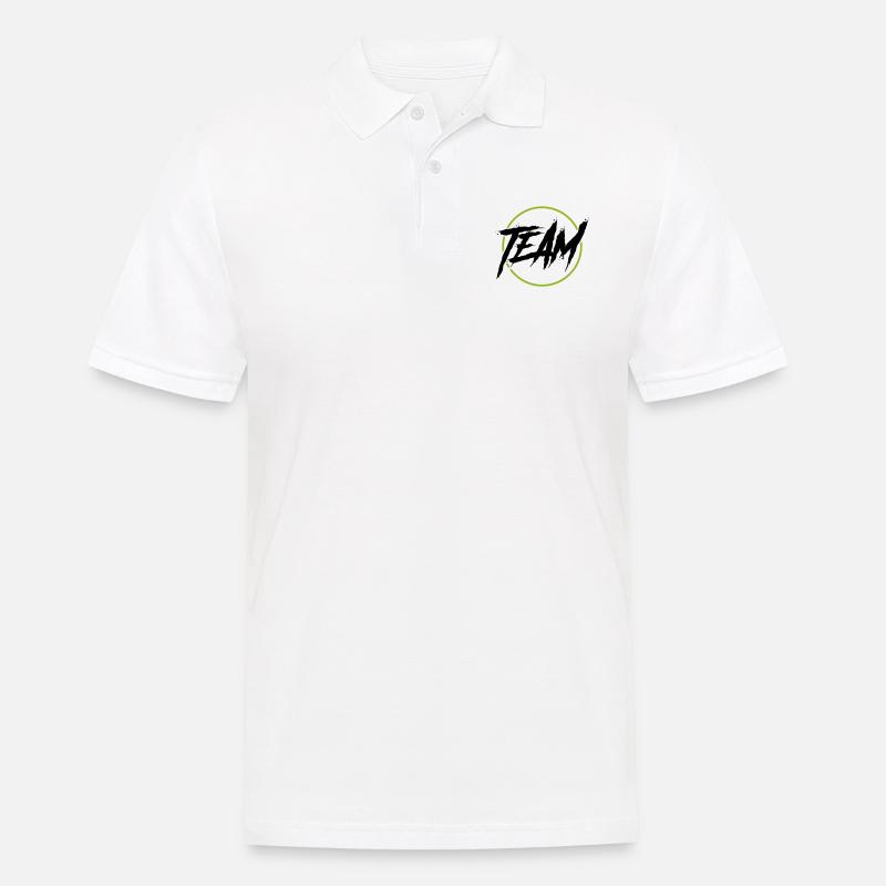 team kreis - Männer Poloshirt - Weiß