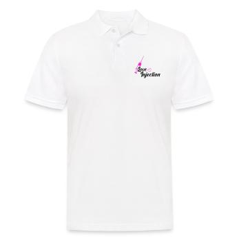 love injection - Männer Poloshirt - Weiß - Vorne - Kai (181cm)