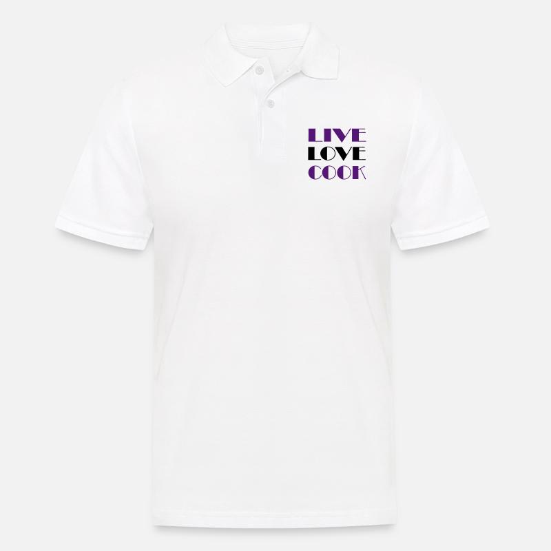 Leidenschaft beim kochen - Männer Poloshirt - Weiß