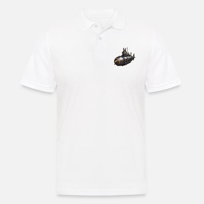 Sottomarino steampunk - Polo da uomo - bianco