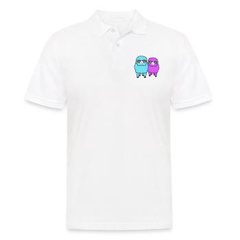 2 Sheep Sunglasses Party Sheep Team Friends - Men's Polo Shirt - white - Front - Kai (181cm)