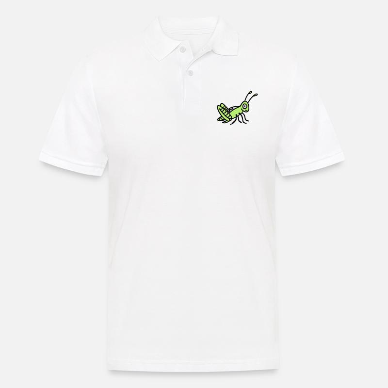 Grashüpfer 3 - Männer Poloshirt - Weiß