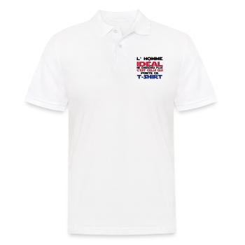 l'homme idéal - Polo Homme - blanc - Devant - Kai (181cm)