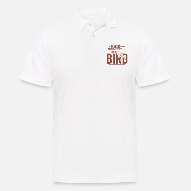 i m a Bird Ich bin ein Vogel - Männer Poloshirt - Weiß