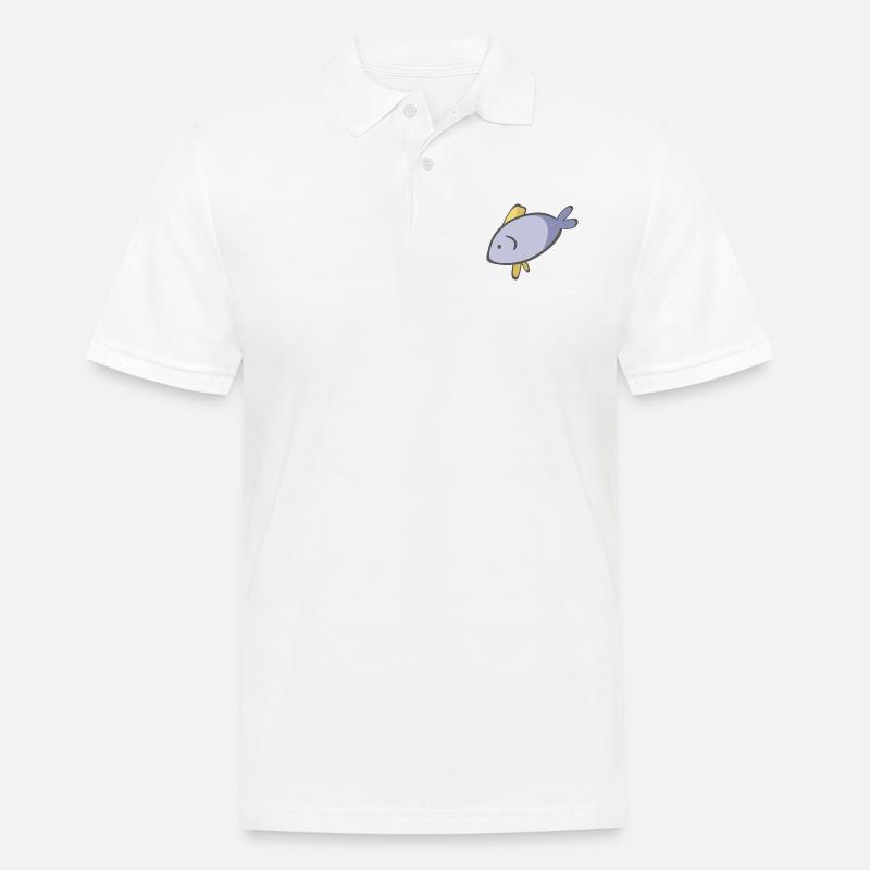 Fisch - Männer Poloshirt - Weiß