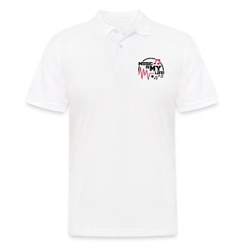 music_is_my_life_design_fa2 - Männer Poloshirt - Weiß - Vorne - Kai (181cm)