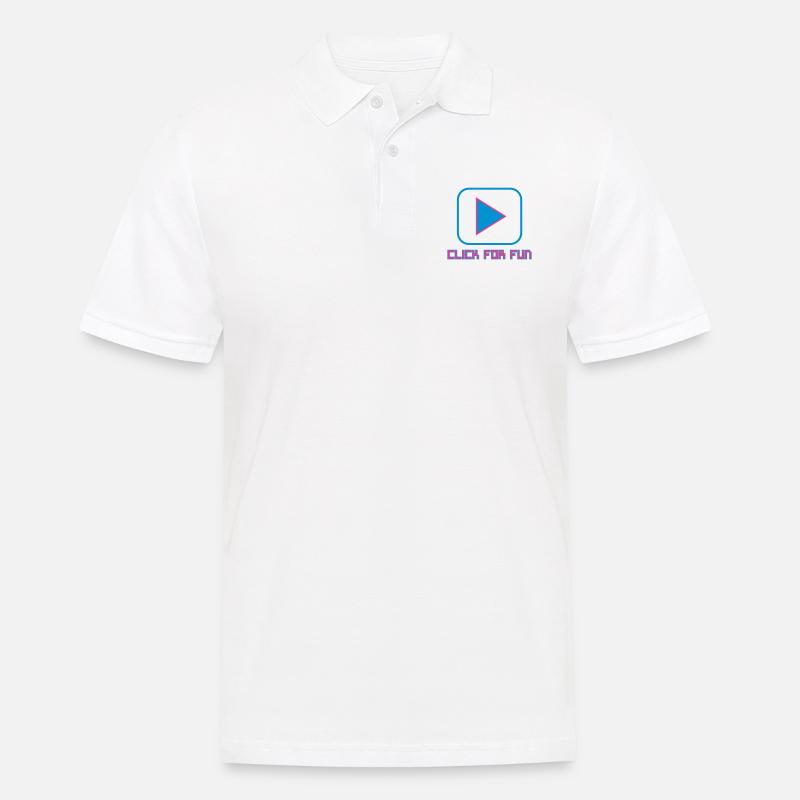 CLICK FOR FUN V1 - Männer Poloshirt - Weiß