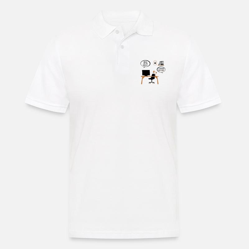 Arbeitest du? Amelie | Schwarz | Geschenk - Männer Poloshirt - Weiß