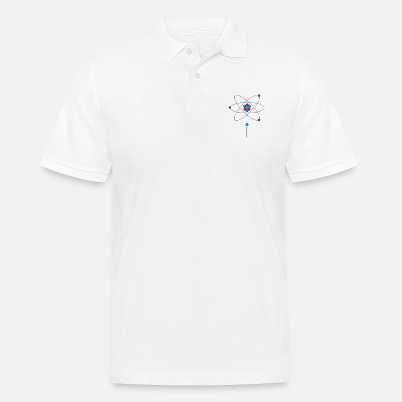 Atom proton neutron electron science elements - Men's Polo Shirt - white