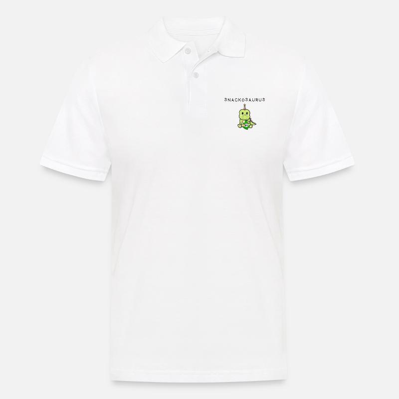 Snackosaurus Dinosaurier und Snack - Geschenkidee - Männer Poloshirt - Weiß