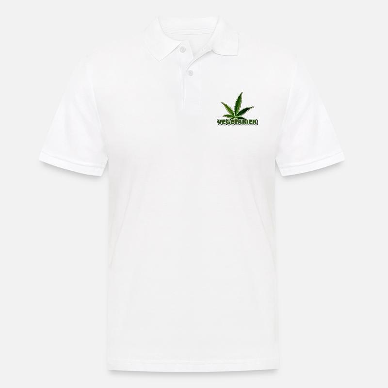 vegetarier v2 - Männer Poloshirt - Weiß