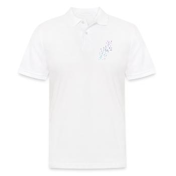 Colorful Hearts Blue Gift Idea - Men's Polo Shirt - white - Front - Kai (181cm)