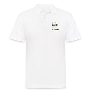 Eat Sleep Swim Repeat! Schwimmen Schwimmer - Polo Homme - blanc - Devant - Kai (181cm)