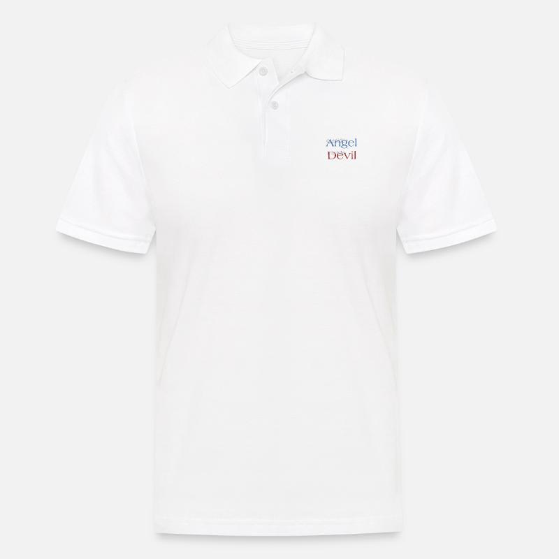 Engel oder Teufel? - Männer Poloshirt - Weiß