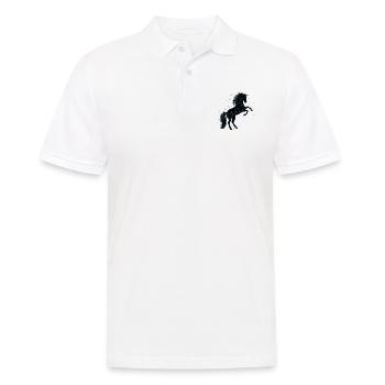 Einhorn - Männer Poloshirt - Weiß - Vorne - Kai (181cm)