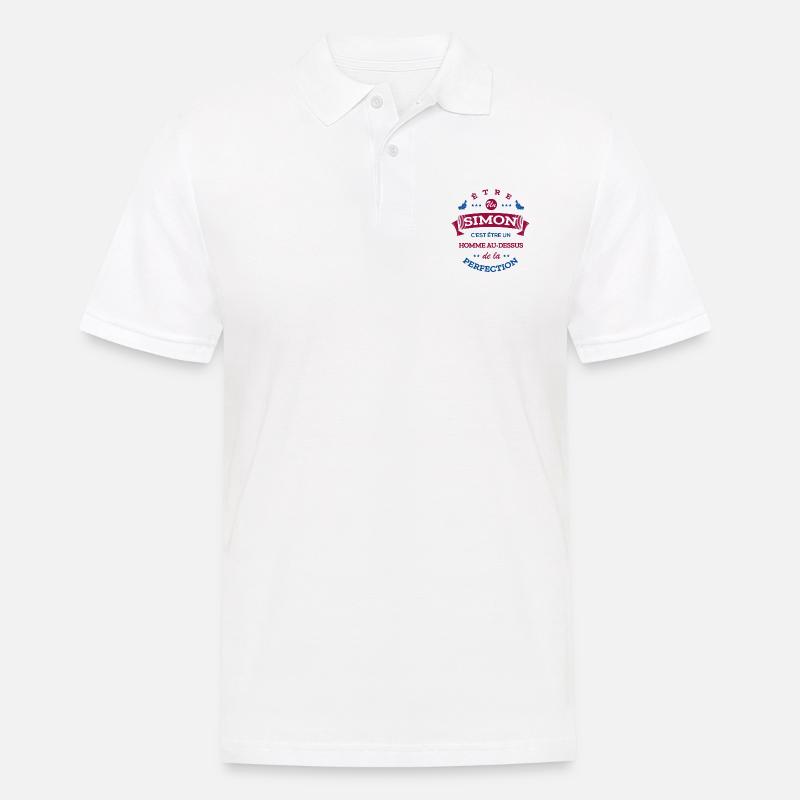 SIMON PARFAIT - NOM SIMON - Polo Homme - blanc