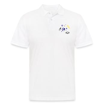 universum - Männer Poloshirt - Weiß - Vorne - Kai (181cm)
