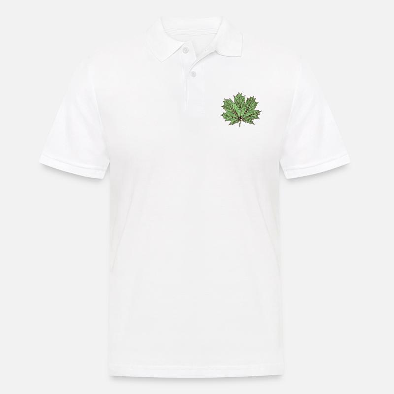 Maple leaf / leaf maple - Botany - Men's Polo Shirt - white
