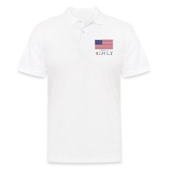 Independance Day - Männer Poloshirt - Weiß - Vorne - Kai (181cm)