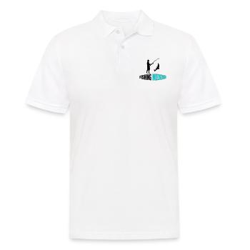 fishing weekend 002 - Männer Poloshirt - Weiß - Vorne - Kai (181cm)
