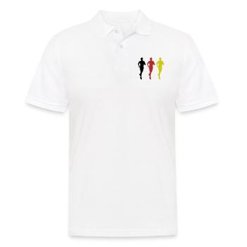 jogging germany - Männer Poloshirt - Weiß - Vorne - Kai (181cm)