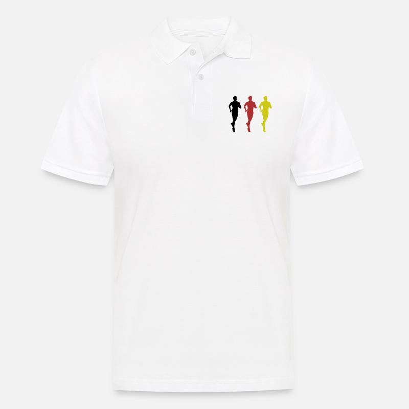 jogging germany - Männer Poloshirt - Weiß