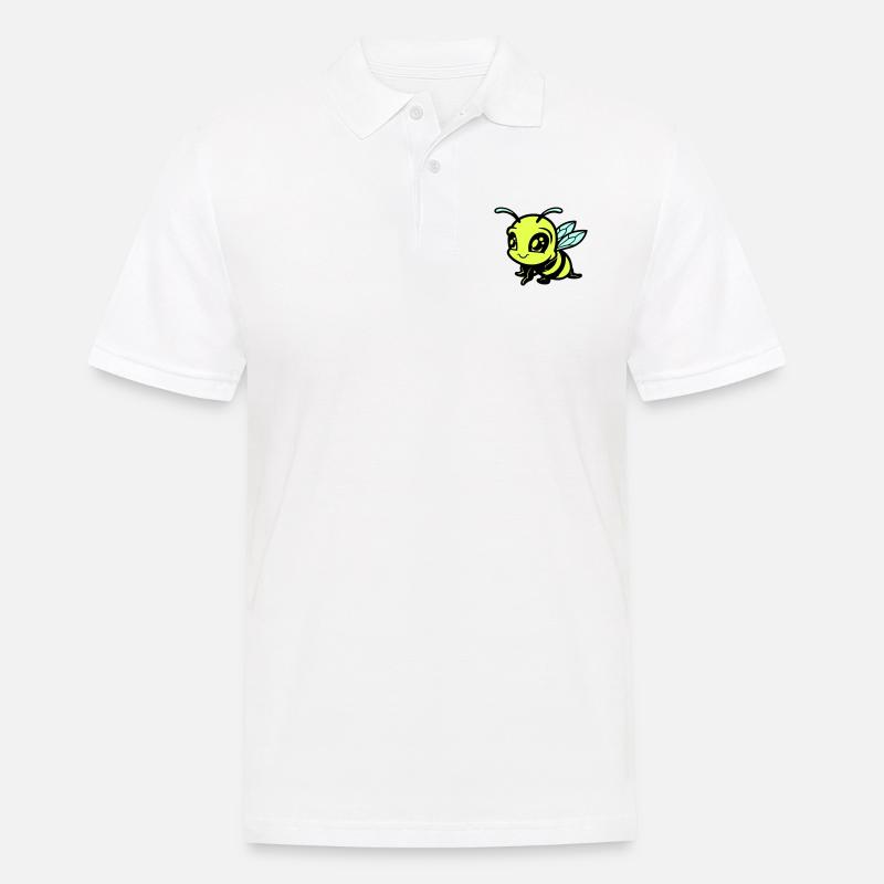biene hummel comic - Männer Poloshirt - Weiß