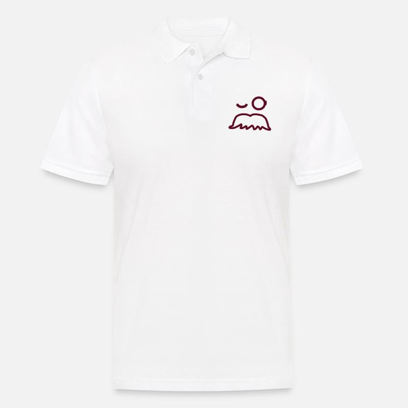 Moustache - by www.CodeShirt24.de - Männer Poloshirt - Weiß