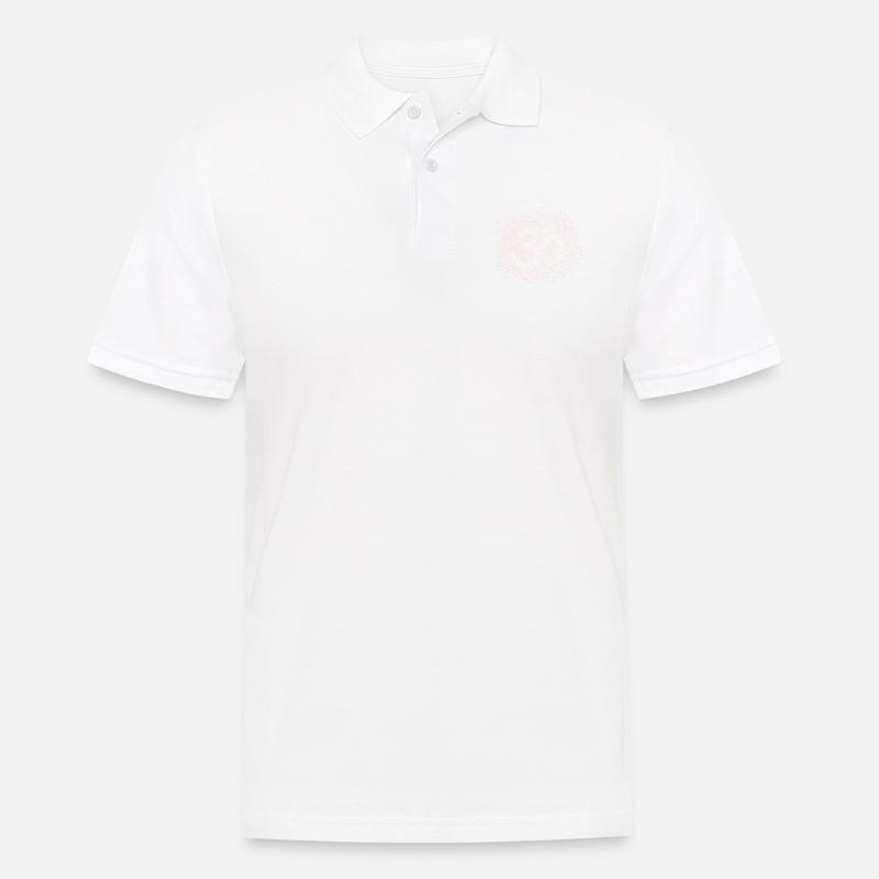 Lotus OM - Männer Poloshirt - Weiß