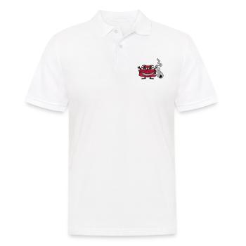 Weed rauchendes lustiges Monster - Männer Poloshirt - Weiß - Vorne - Kai (181cm)