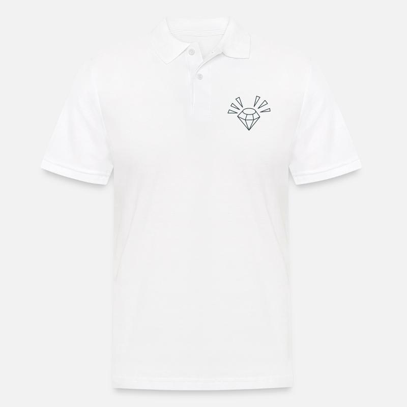 GEM mit hellen Funken - Männer Poloshirt - Weiß