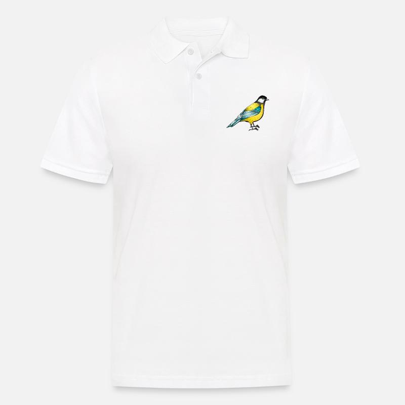 Vogel - Männer Poloshirt - Weiß