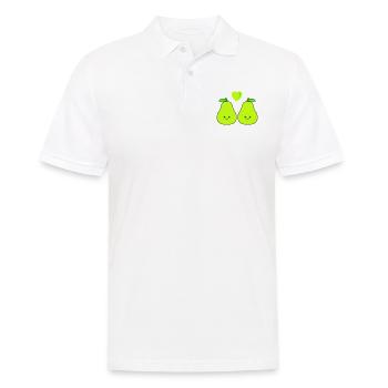 Poire Comique Amour - Polo Homme - blanc - Devant - Kai (181cm)